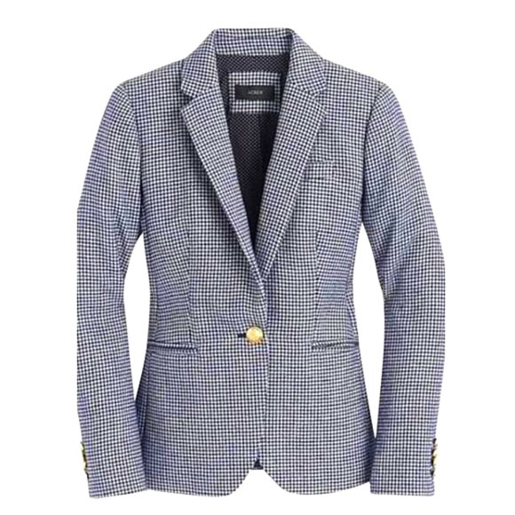 Nwt J Crew Wool Houndstooth plaid Campbell Blazer - Picture 6 of 6